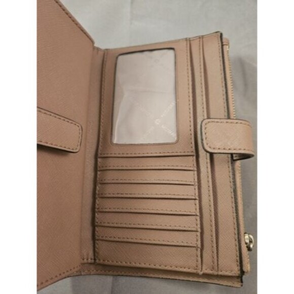 Michael Kors Double Zip Wallet Dusty Rose Blush New See Pics For Small Flaw - Picture 4 of 8